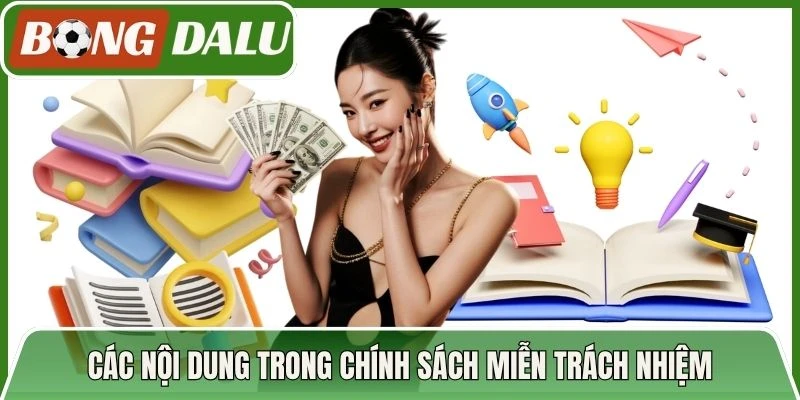 Các nội dung trong chính sách miễn trách nhiệm